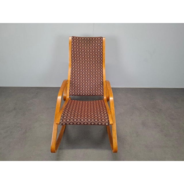 Vintage Art Deco Czechoslovak Bentwood Rocking Chair, 1930s For Sale - Image 14 of 16