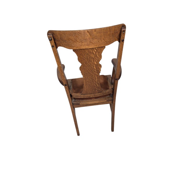 Antique Gothic Revival Oak Armchair With Hand-Carved Devil Mask Back For Sale - Image 6 of 6