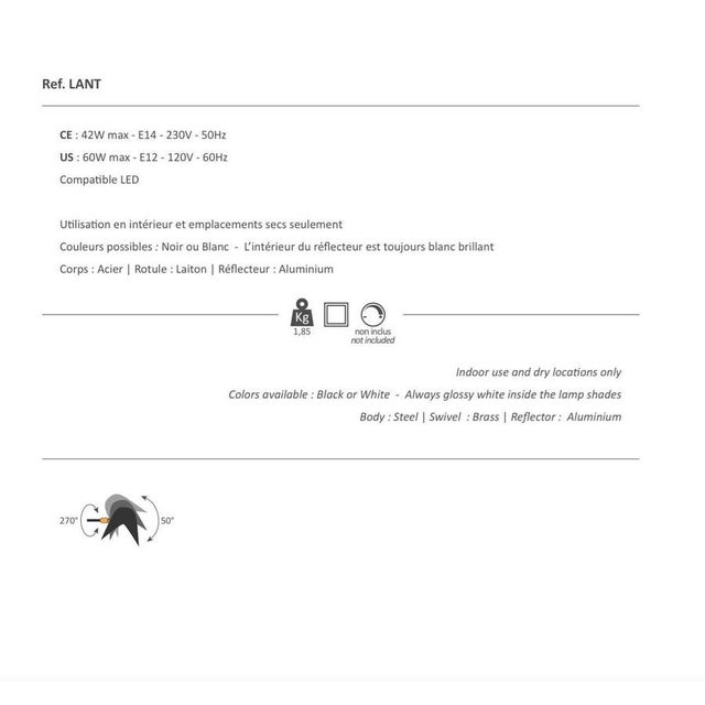 Metal Mid-Century Modern White Antony Table Lamp from Serge Mouille For Sale - Image 7 of 8