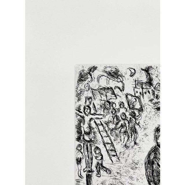 Marc Chagall, Le Retour de l'Enfant Prodigue, 1981, Aquatint Etching, Framed, in Flawless conditions. Designed 1980 to 1989