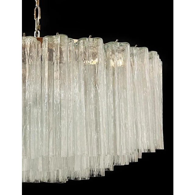 Glass Murano Glass Tubes Chandelier, 1980s For Sale - Image 7 of 12