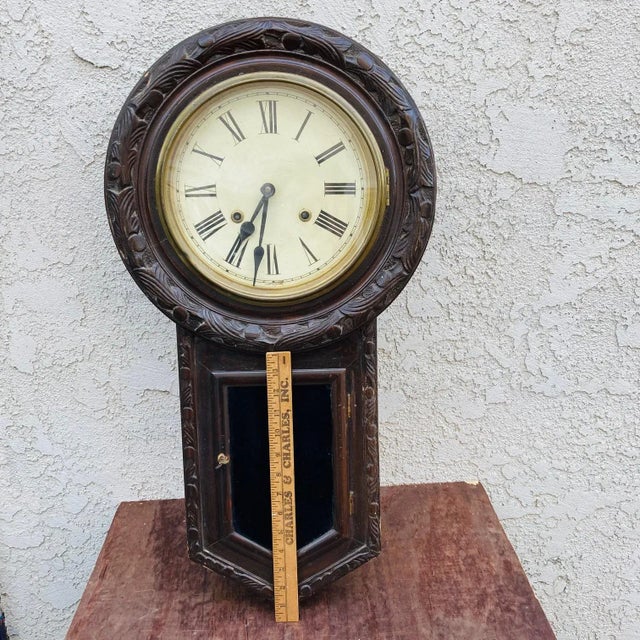 Mid Century Regulator Clock For Sale - Image 12 of 12
