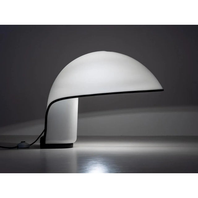 Original ALBANELLA table lamp by Ermanno Lampa & Sergio Brazzoli for Guzzini from the 1970s. High-quality corpus in white...