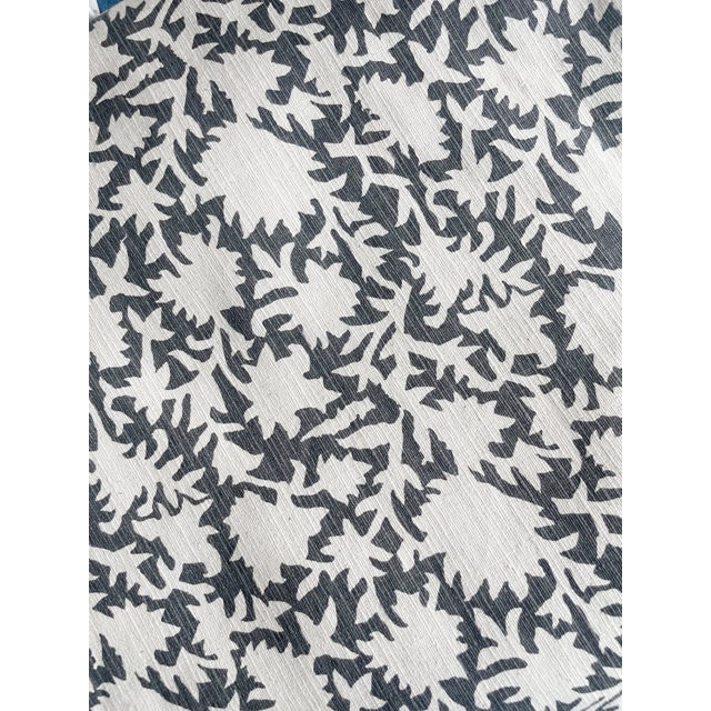 This bespoke pillow is made from black and off-white floral fabric from Thailand. It has the same fabric front and back....