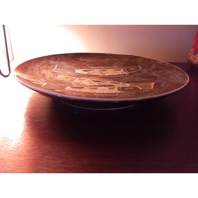 1960s Modernist Ceramic Fish Display Plate | Chairish