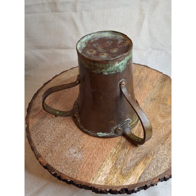 Metal Antique Russian Imperial Copper Netilat Yadayim Cup 3 Handle Judaica Moscow Mark For Sale - Image 7 of 18