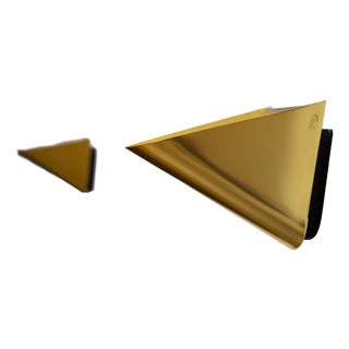 Brass Wall Sconces by Jean Perzel for Atelier Perzel, France, 1960s, Set of 2 For Sale