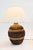 1970s 1970s Mid Century Modern Brutalist Style Bulbous Ceramic Table Lamps in Bronze - a Pair For Sale - Image 5 of 9