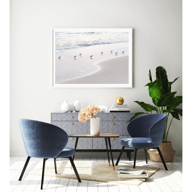 Not Yet Made - Made To Order Contemporary Minimalist Coastal Art Print, 'Sanderlings' Sandpiper Print, Neutral Beach Art, Large 45 X 30" Fine Art Photograph For Sale - Image 5 of 8