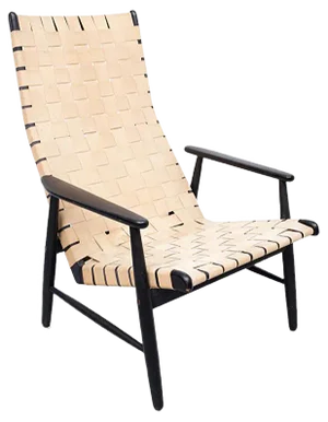 Strap Lounge Chair in the Style of Jens Risom, 1950s