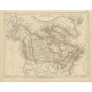 Antique Map of British North America by Lowry, 1852 For Sale