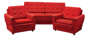 Vintage Eastern Bloc Living Room Set, Formerr Czechoslovakia, 1970s, Set of 3