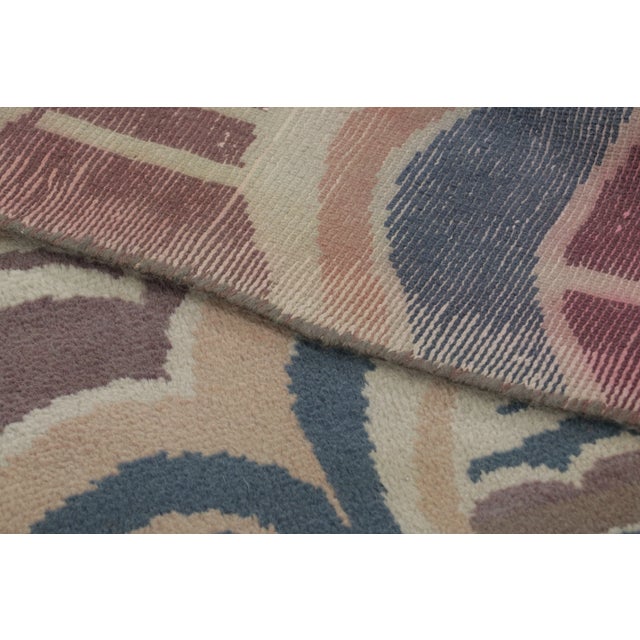 Textile Vintage Art Deco Wool Rug by Rug & Kilim, France, 1950–1959 For Sale - Image 7 of 8