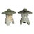 Weathered Cast Concrete Yukimi-Gata Lanterns, 1950s–60s, Pair For Sale