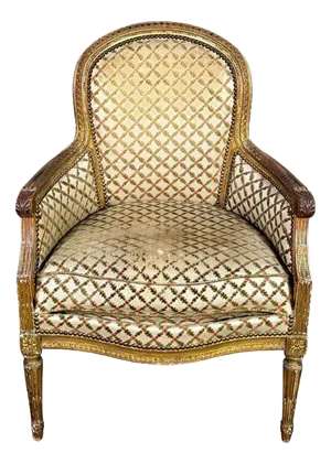 19th Century French Louis XVI Style Chair With Chipped Gold Leaf