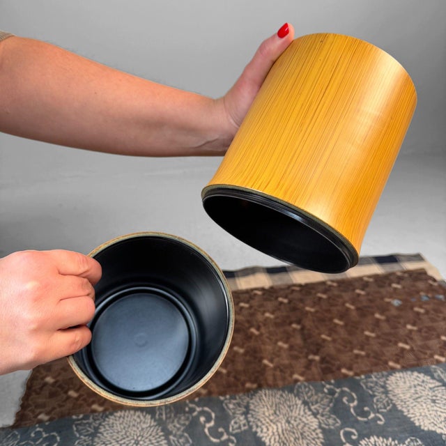 Contemporary Vintage Bamboo Style Ikebana Vase, Tokyo, 1970s For Sale - Image 3 of 10