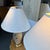 Off-white Late 20th Century French Country Countryside Leaf Motif Ceramic Table Lamps, Pair For Sale - Image 8 of 12