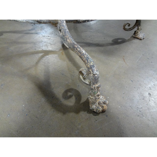 19th Century French Iron Garden Table by Arras For Sale - Image 9 of 10