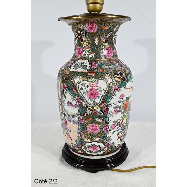 Canton Porcelain Lamp, China, Late 19th Century For Sale - Image 17 of 18