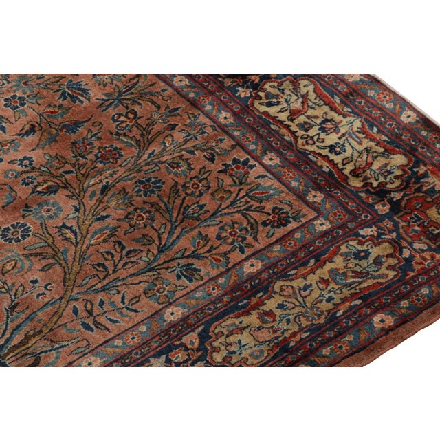 1920s Antique Persian Kashan Rug With Pictorial and Floral Patterns For Sale - Image 5 of 7