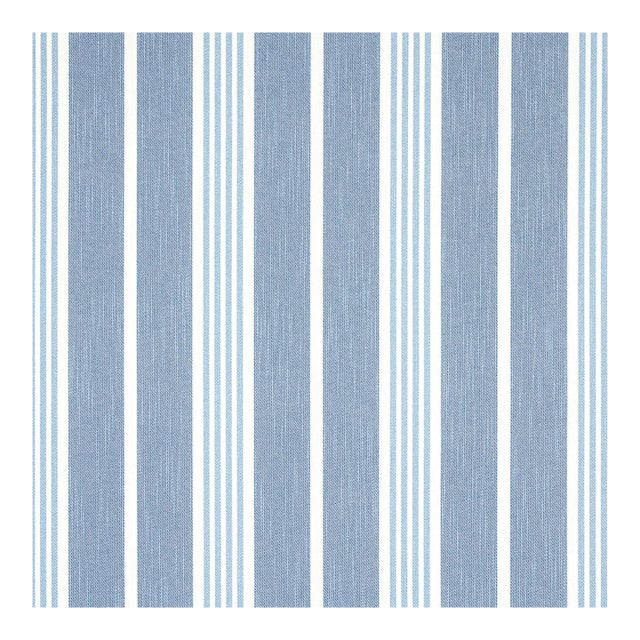 Sample - Schumacher Hampton Stripe Indoor/Outdoor Fabric, Pool For Sale