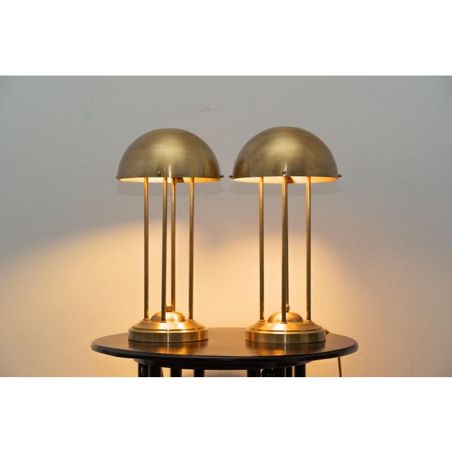Metal Table Lamps by Josef Hoffmann, Set of 2 For Sale - Image 7 of 18