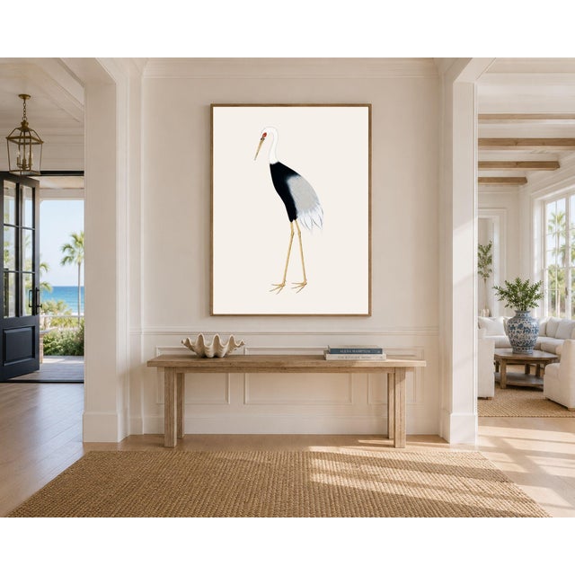 Japanese Crane Study I, Original Print, 20" X 30" For Sale - Image 9 of 10