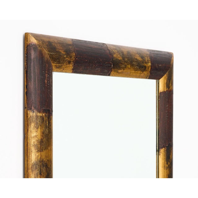 Wood and Gold Leaf Vintage Mirror For Sale - Image 4 of 9