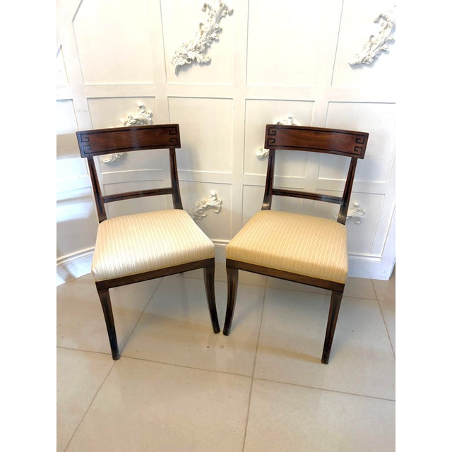 Antique English Regency Mahogany Klismos Side Chairs, 1820s, Set of 2 For Sale - Image 16 of 16