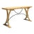 Vintage Wood and Metal Extendable Console Table For Sale