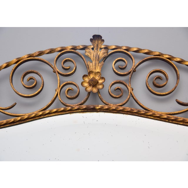 Large Early 20th Century Italian Mirror With Gilt Iron Frame For Sale In Detroit - Image 6 of 12