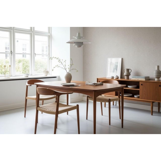 1960s The Bovirke Dining Table in Teak with Double Extensions by Finn Juhl for Bovirke, Danmark, 1940s For Sale - Image 5 of 18