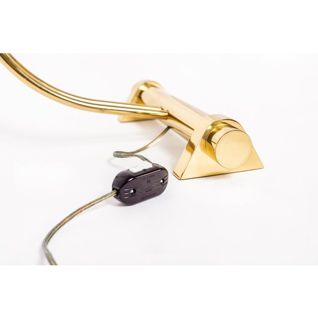 Vintage Tubular Brass Table Lamp by Casella Lighting, 1970s For Sale - Image 9 of 11