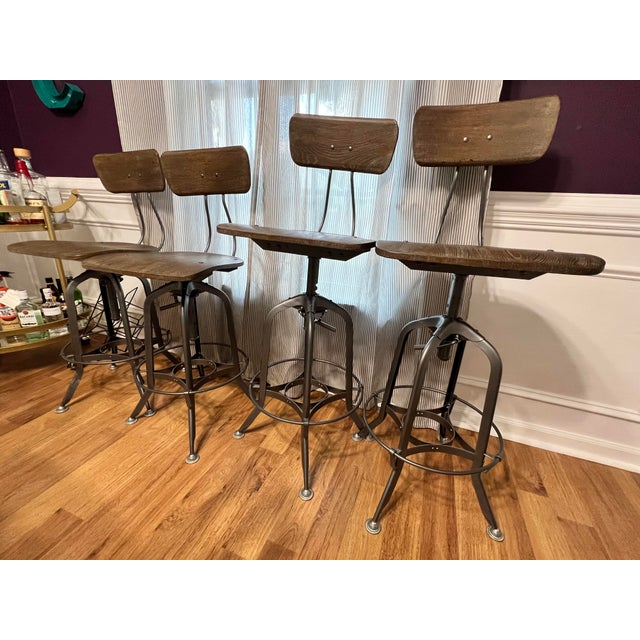 Contemporary Restoration Hardware Vintage Toledo Style Drafting Chaird