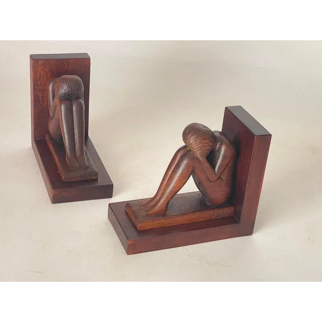 Wood Art Deco Bird Book Ends, France, 1940s, Set of 2 For Sale - Image 7 of 8