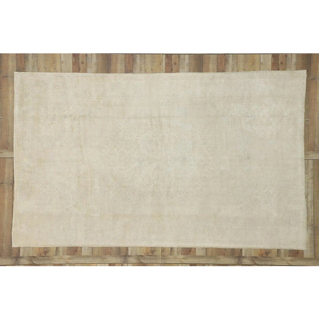 Textile Vintage Turkish Oushak Rug With Soft Subtle Hues - 06'08 X 10'11 For Sale - Image 7 of 9