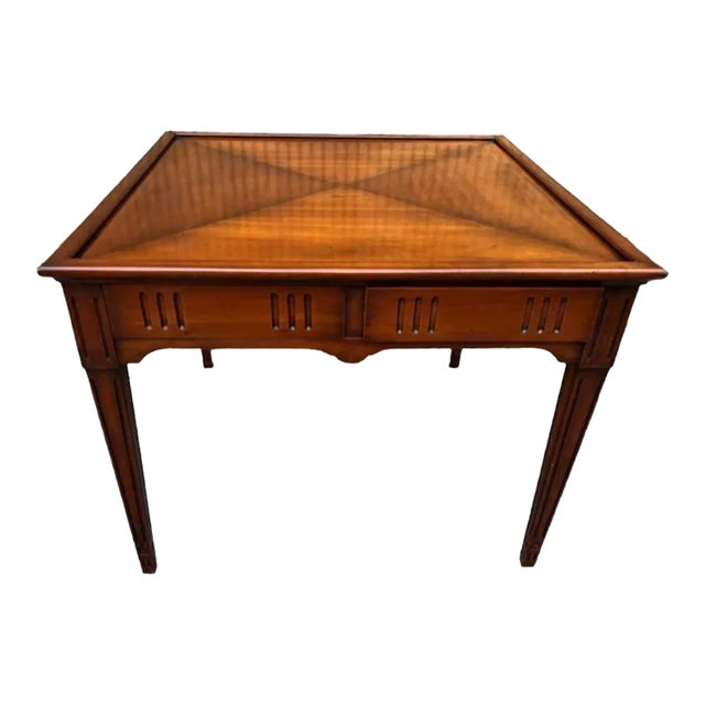 Mid 20th Century Vintage Federal Style Fruitwood Center Table For Sale