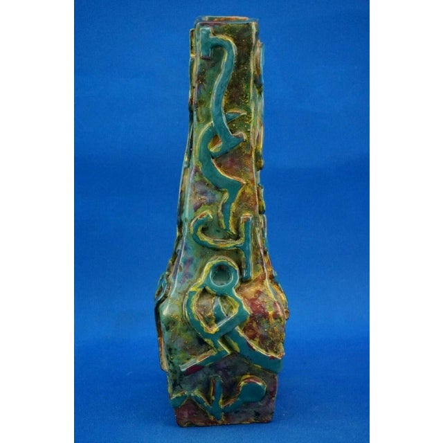 Ceramic Vintage Sculptural Vase in Stoneware by Roger Guerin, 1960s For Sale - Image 7 of 18
