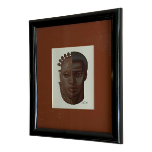 Vintage Carl Owens “The Mask” 1980s Framed Color Print