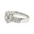 Silver Vintage 18k White Gold Diamond Floret Ring, Size 5.5 For Sale - Image 8 of 11