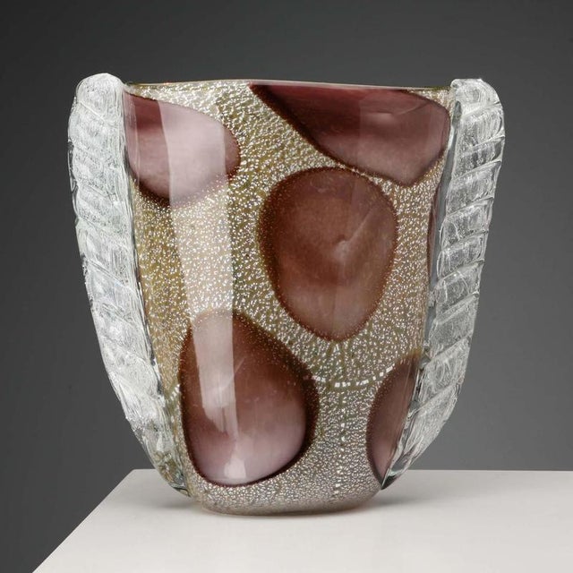 Murano Glass Vase in the style of Ercole Barovier For Sale - Image 14 of 14