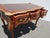 Vintage French Louis XV Bureau Plat Writing Desk Ornate Brass Ormolu Leather Top For Sale - Image 4 of 16