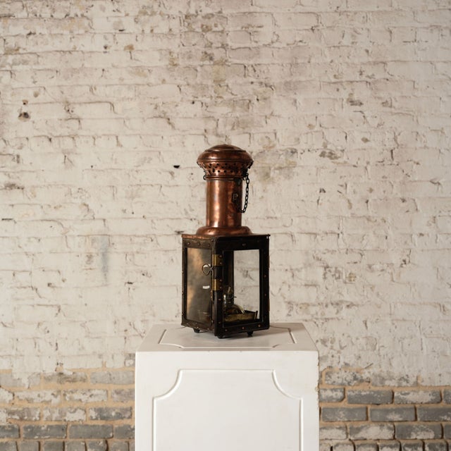 French 19th Century French Brass & Black Lantern For Sale - Image 3 of 4