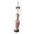 Vintage Chinoiserie Cherry Blossom Bird Table Lamp, Cinnamon and White Asian Floral Ceramic Lamp For Sale