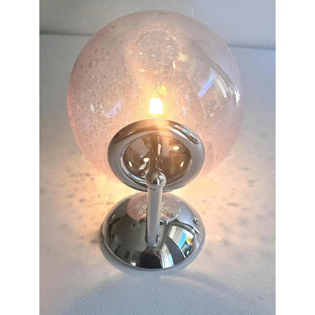Glass Sculptural Pink Pulegoso Murano Glass Wall Sconces by Simoeng, Set of 2 For Sale - Image 7 of 9