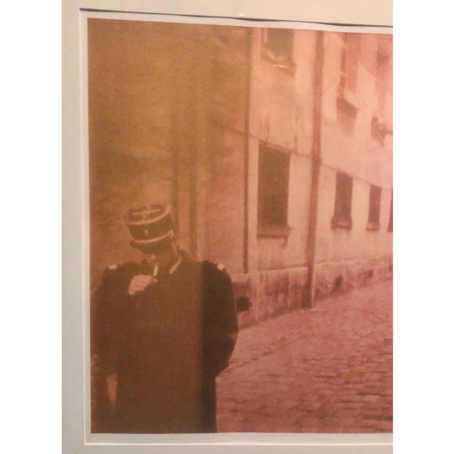 1990s David Aschkenas, Large Vintage Photograph Polaroid Transfer Photo Print Policeman Smoking, Paris, 1996 For Sale - Image 5 of 7