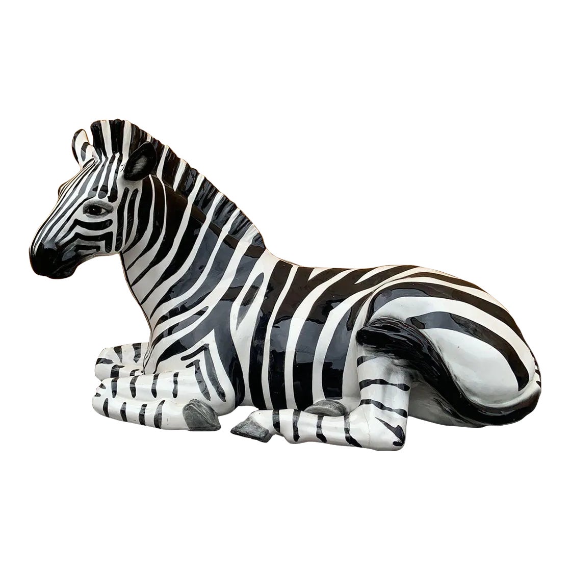 Mid Century Modern Ceramic Zebra Statue Sculpture Figurine Chairish