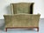 Vintage Ralph Lauren Nubuck Suede Wing Back Bed For Sale In West Palm - Image 6 of 12