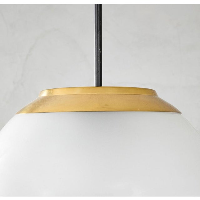 Black Large LS2 Pendant in Brass by Luigi Caccia Dominioni for Azucena For Sale - Image 8 of 14
