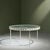 Circular Coffee Table in White Lacquered Steel and Glass Top by Janni van Pelt for Myhome, Netherlands, 1950s For Sale - Image 3 of 10